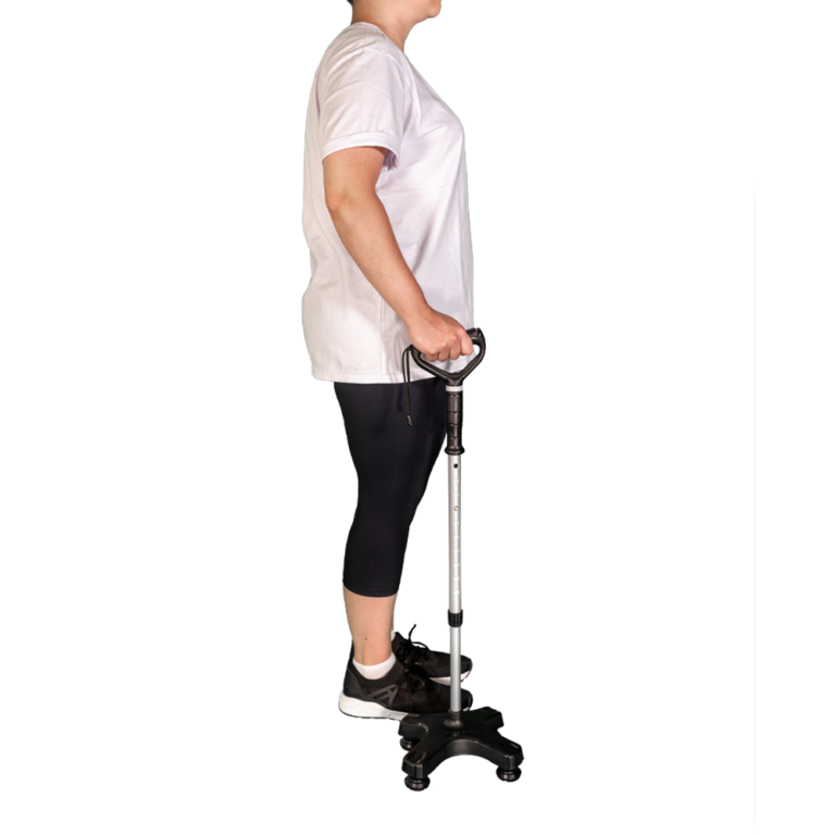 BC1566-PR BENGALA 4 PONTAS C/ APOIO MERCUR PRETO